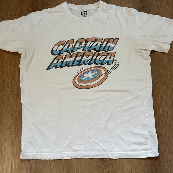 Uniqlo Captain America T-Shirt, Size M - Picture 1 of 3